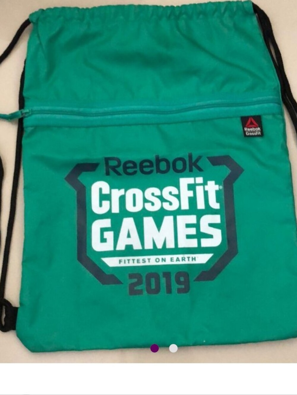 Reebok Training Gymsack Emerald Green CrossFit Games Drawstring Tote 2019 Swag